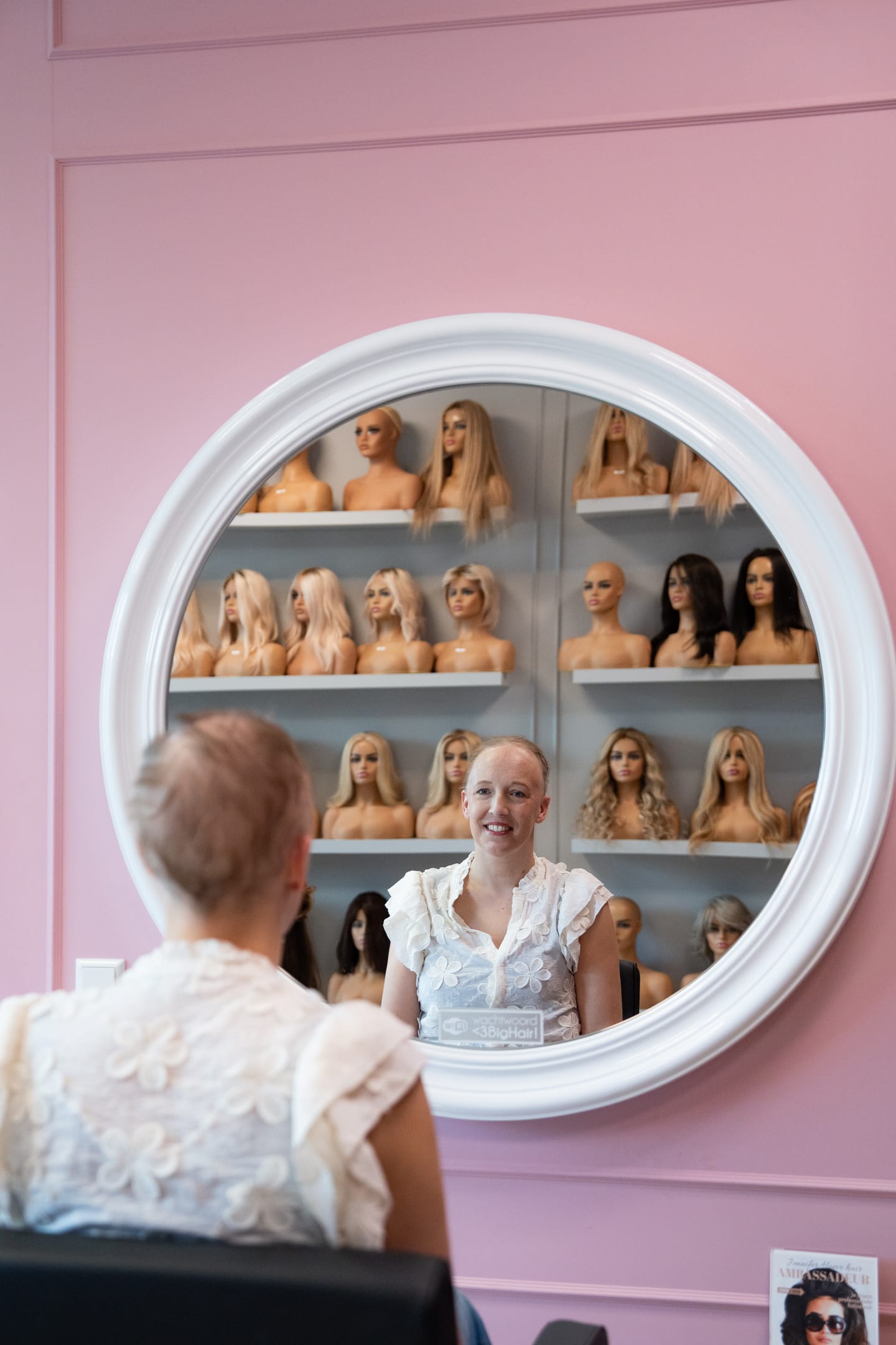 Cathelijne vóór het plaatsen van haar haarwerk
